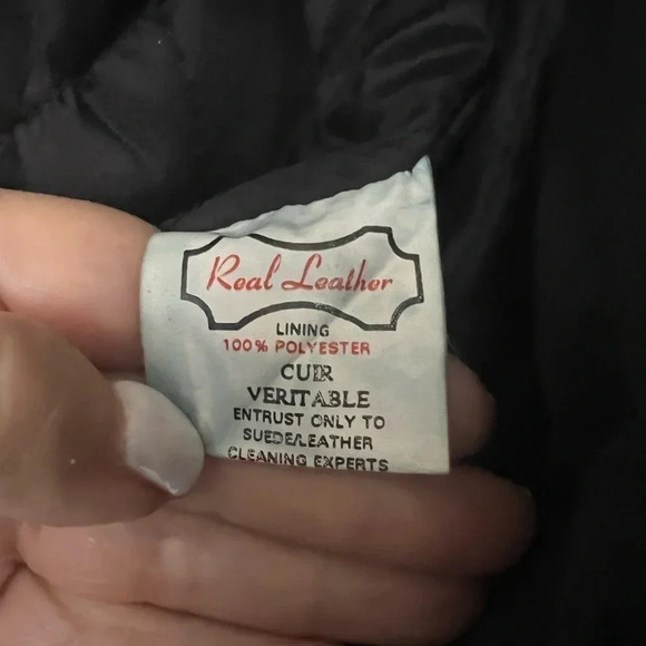 Vintage Black Leather Genuine Motorcycle Jacket- 🏍️ - Picture 11 of 12